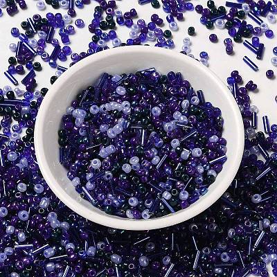 Opaque & Transparent Inside Colours Glass Seed Beads SEED-F004-02G-1