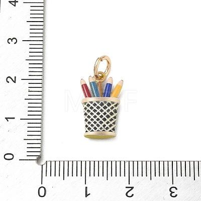 Spray Painted Brass Pendants KK-CBAEB58-07C-1