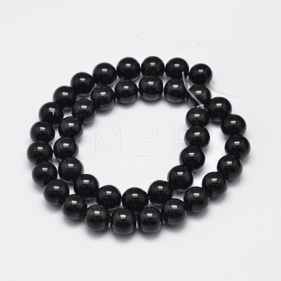 Natural Eyeless Obsidian Beads Strands X-G-K123-06-6mm-1