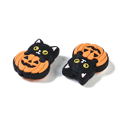 Halloween Theme Silicone Focal Beads SIL-M005-04A-1