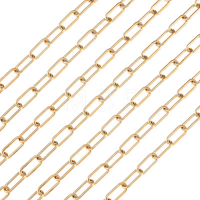 Ion Plating(IP) 304 Stainless Steel Paperclip Chains YS-TAC0003-02G-1