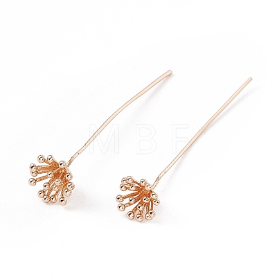 Brass Flower Head Pins LS-KK-G413-03KCG-1