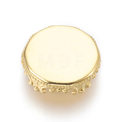 Brass Lace Edge Bezel Cups X-KK-F762-05G-1