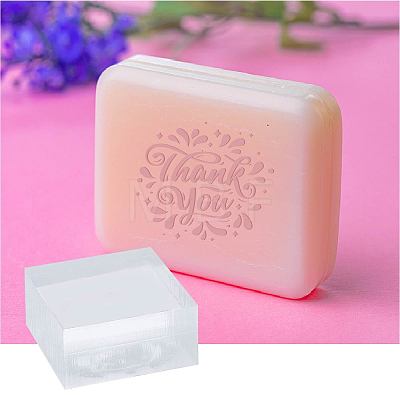 Clear Acrylic Soap Stamps DIY-WH0441-004-1