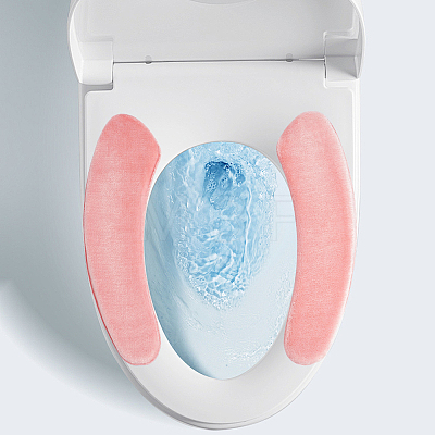 Self-adhesive Polyester Toilet Seat Cushion AJEW-CN0007-82-1