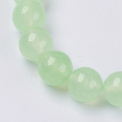 Natural Jade Beaded Stretch Bracelet BJEW-P213-26-8mm-1