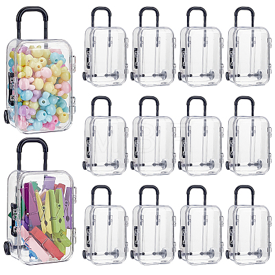 16Pcs Luggage Cases Plastic Candy Gift Storage Tote Boxes CON-HY0001-10-1