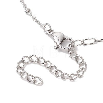 304 Stainless Steel Paperclip Chain Satellite Chain Bracelet Making BJEW-JB13070-02-1