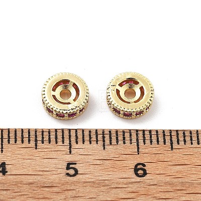 Brass Micro Pave Cubic Zirconia Beads KK-R216-10B-KCG02-1