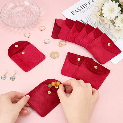 12Pcs Velvet Jewelry Storage Bags with Snap Button for Earrings Rings Bracelets ABAG-UN0001-17B-1