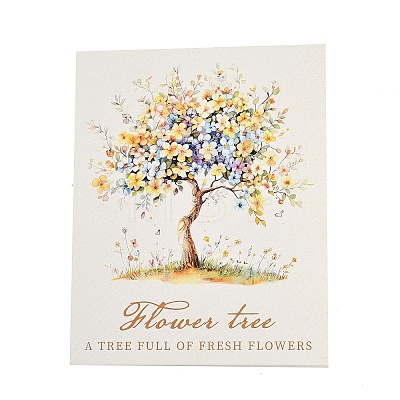 10Pcs 10 Styles Flower Tree Waterproof PET Stickers DIY-G121-03E-1