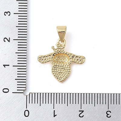 Brass Micro Pave Clear Cubic Zirconia Pendants KK-I712-56A-G-1