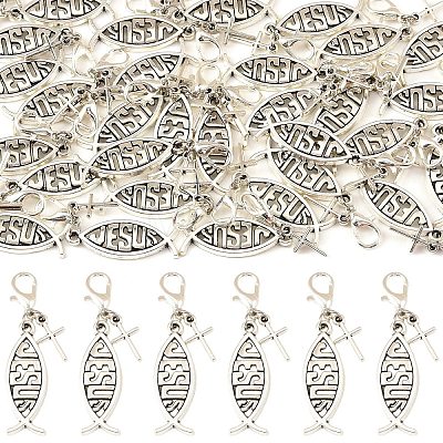 30Pcs Alloy Pendant Decorations HJEW-YW00475-1
