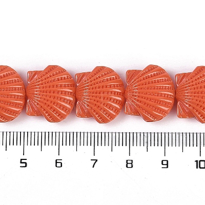 Synthetic Coral Dyed Carved Beads Strands CORA-K009-05B-02-1