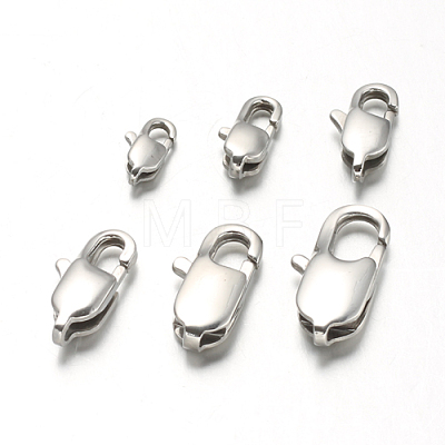 304 Stainless Steel Lobster Claw Clasps STAS-F094-05D-P-1