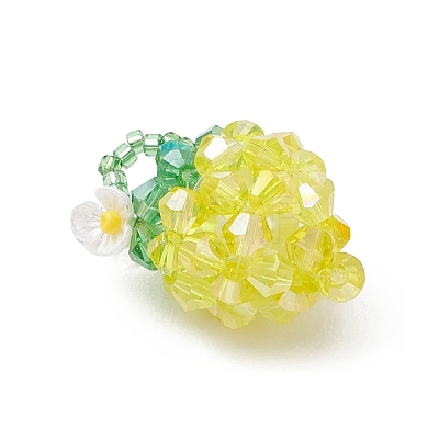 Glass Seed Beaded Pendants PALLOY-MZ01238-04-1