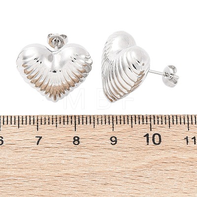 Brass Stud Earrings EJEW-Q015-18P-1