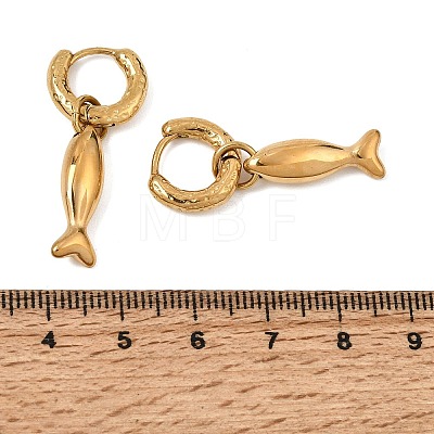304 Stainless Steel Hoop Dangle Earrings for Women SA-CBA210F-01G-1