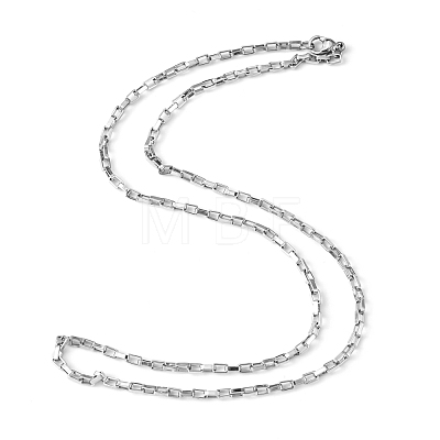 Box Chain Necklace for Men NJEW-F027-17-2.5mm-1
