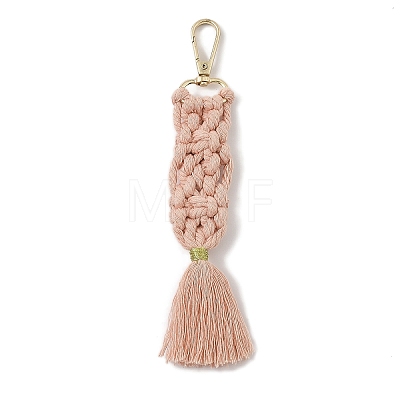 Handmade Macrame Nylon Thread Pendant Decorations HJEW-P019-06G-1