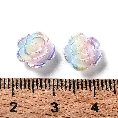 Tricolor Opaque Resin Cabochons CRES-P029-C02-1