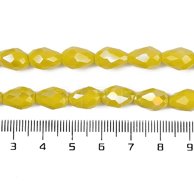 Opaque Solid Color Electroplate Glass Beads Strands EGLA-N013-P6mm-B06-1