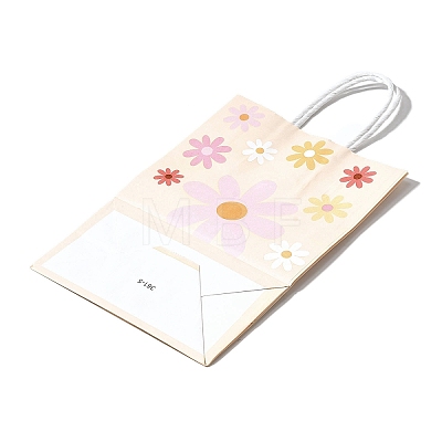 Rectangle with Sunflower Pattern Paper Gift Bags CARB-L012-01D-1