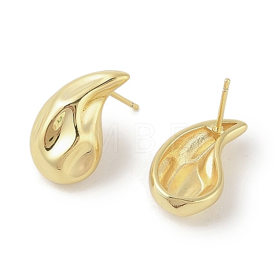 Teardrop Brass Stud Earrings for Women EJEW-Q772-03B-G-1