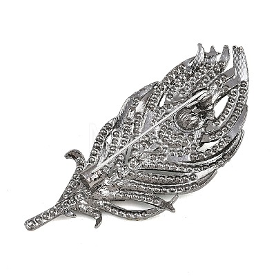 Feather Shape Imitation Pearl Pins JEWB-B036-02B-1