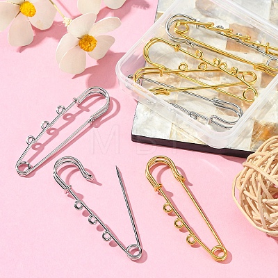 8Pcs 2 Colors Stainless Steel Safety Pins STAS-YW0001-38-1