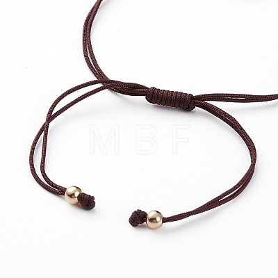 Adjustable Nylon Cord Braided Bead Bracelet BJEW-JB05828-04-1