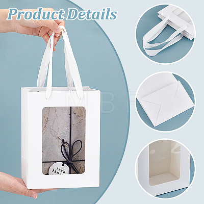 Rectangle Paper Gift Bags ABAG-WH0048-09A-1