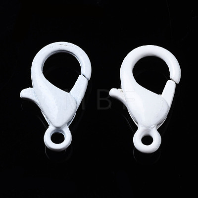 Spray Painted Eco-Friendly Alloy Lobster Claw Clasps PALLOY-T080-06C-13-NR-1