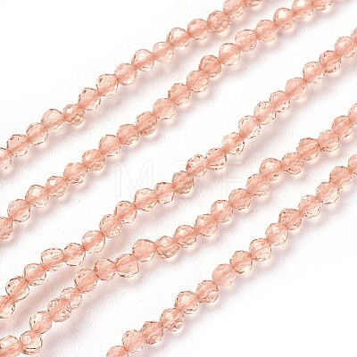 Transparent Glass Beads Strands GLAA-F094-A18-1