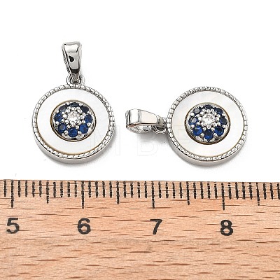 Brass Micro Pave Cubic Zirconia Charms KK-B129-16P-1