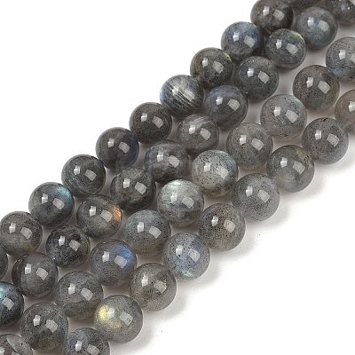 Natural Labradorite Beads Strands G-G448-8mm-04A-1