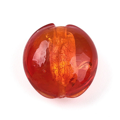Handmade Silver Foil Glass Beads SLF15mmY-03-1