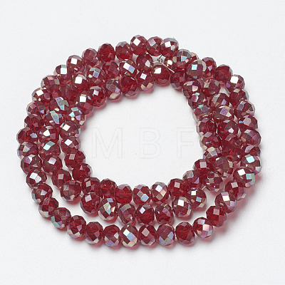 Electroplate Glass Beads Strands EGLA-A034-T3mm-J10-1