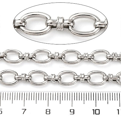 304 Stainless Steel Oval Link Chains CHS-S012-08P-1