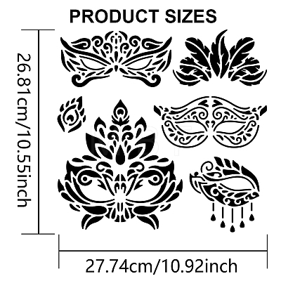 MAYJOYDIY US 1Pc PET Hollow Out Drawing Painting Stencils DIY-MA0003-21D-1