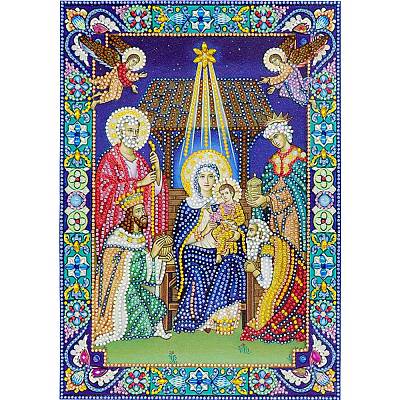 Religion Human Pattern DIY Diamond Painting Kits DIAM-PW0010-49A-22-1