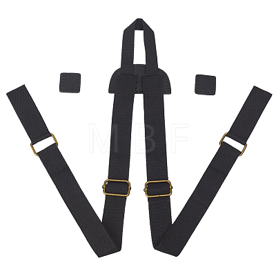 1 Set Nylon & PU Leather Adjustable Webbing Bag Straps DIY-CL0001-88A-1