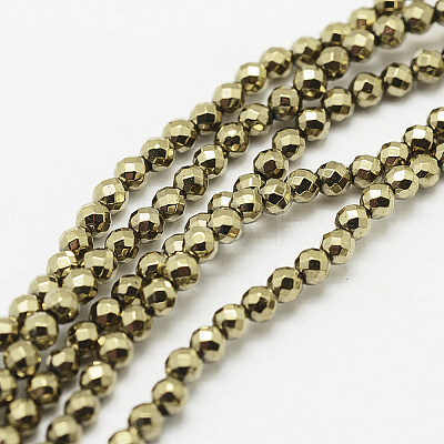 Round Non-magnetic Synthetic Hematite Beads Strands X-G-D617-6mm-27-1