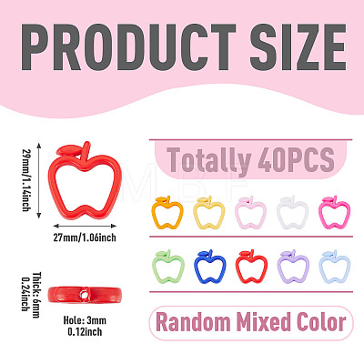 40Pcs Opaque Acrylic Beads SACR-TADJ0001-02-1