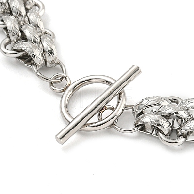 304 Stainless Steel Chain Necklaces NJEW-P298-01A-P-1