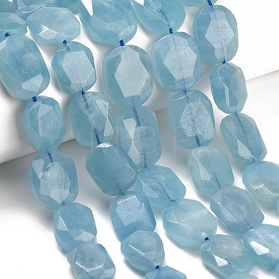Natural Aquamarine Graduated  Beads Strands G-B178-H01-01-1