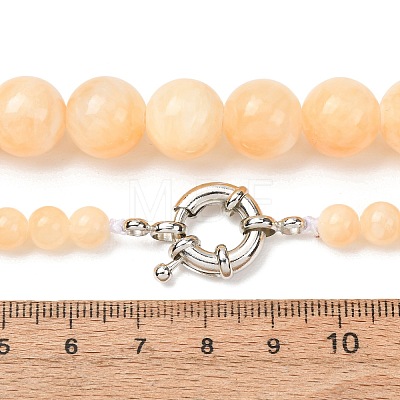 Natural Yellow Jade Graduated Beaded Necklaces GG-CBAA808-01P-1