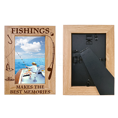 Natural Wood Photo Frames AJEW-WH0292-018-1