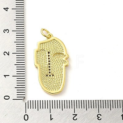 Real 18K Gold Plated Brass Clear Cubic Zirconia Pendants KK-A198-22G-03-1