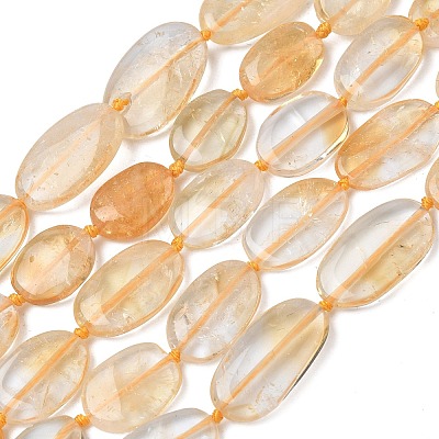 Heated Natural Citrine Beads Strands G-L650-E01-01-1